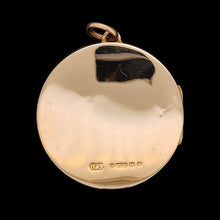 Load image into Gallery viewer, A circular yellow gold locket, hallmarked as 9 carat gold, Birmingham 1918
