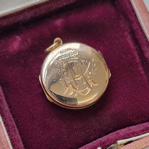 Edwardian 9ct Gold Family Locket, Hallmarked Birmingham 1904 back