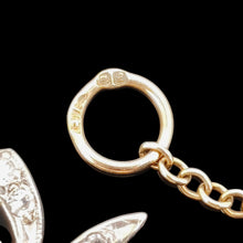 Load image into Gallery viewer, Close-up of yellow gold end ring hallmarked London 1985
