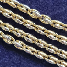 Load image into Gallery viewer, Chimento 18ct Yellow &amp; White Gold Fancy Link Necklace close-up of links

