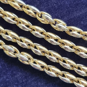 Chimento 18ct Yellow & White Gold Fancy Link Necklace close-up of links