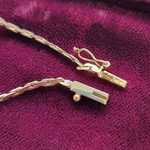 Vintage 14k Yellow Gold Diamond Necklace clasp
