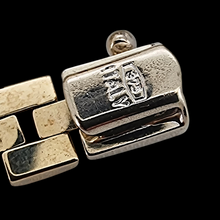 Load image into Gallery viewer, 9ct Yellow and White Gold Brick Link Necklace, 29.9 grams
