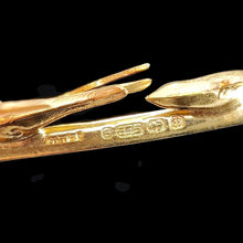 Load image into Gallery viewer, Close-up of a 9 carat gold Birmingham 1894 hallmark on a yellow gold pendant
