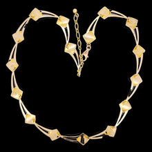 Load image into Gallery viewer, A rose gold link necklace with lobster clasp and extender chain, against a black background
