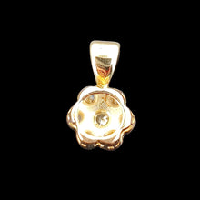 Load image into Gallery viewer, Vintage 18ct Yellow and White Gold Diamond Flower Cluster Pendant
