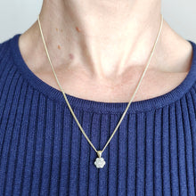 Load image into Gallery viewer, Vintage 18ct Yellow and White Gold Diamond Flower Cluster Pendant
