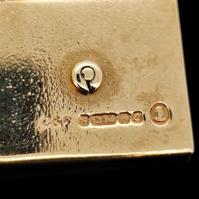 Load image into Gallery viewer, Close-up of a 9 carat gold hallmark with a 1977 jubilee stamp
