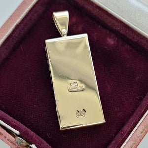 Vintage 9ct Gold "The Mighty Chip" Computer Chip Pendant back