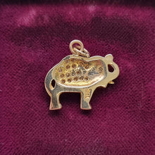 Load image into Gallery viewer, 18ct Gold Diamond Elephant Pendant back
