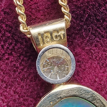 Load image into Gallery viewer, Vintage 18ct Gold Opal and Diamond Pendant, 4.00ct stamp
