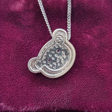 Load image into Gallery viewer, 18ct White Gold Diamond and Ruby Teddy Bear Pendant back
