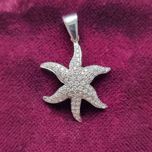 Load image into Gallery viewer, 18ct White Gold Diamond Starfish Pendant front
