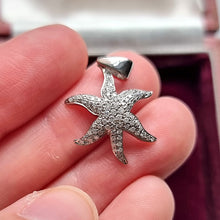 Load image into Gallery viewer, 18ct White Gold Diamond Starfish Pendant in hand
