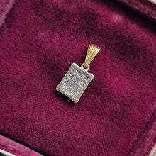 Load image into Gallery viewer, 18ct Yellow &amp; White Gold Princess Cut Diamond Pendant, 0.60ct back
