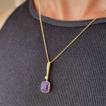 Load image into Gallery viewer, Antique 15ct Gold Amethyst and Seed Pearl Pendant
