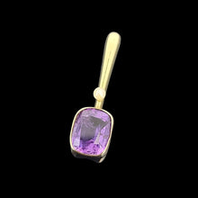 Load image into Gallery viewer, Antique 15ct Gold Amethyst and Seed Pearl Pendant
