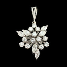Load image into Gallery viewer, 18ct White Gold Brilliant and Marquise Cut Diamond Starburst Pendant, 2.00ct
