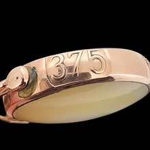 Load image into Gallery viewer, Vintage 9ct Rose Gold Mother of Pearl and Agate Swivel Pendant

