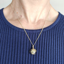 Load image into Gallery viewer, Vintage 9ct Gold and Silver Masonic Ball Fob Pendant
