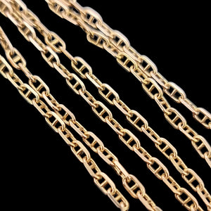 Gold chain on a black background