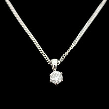 Load image into Gallery viewer, 18ct White Gold Diamond 0.43ct Solitaire Pendant with Chain
