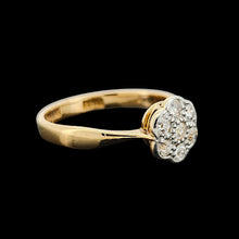 Load image into Gallery viewer, Antique 18ct Yellow and White Gold Old Cut Diamond Cluster Ring
