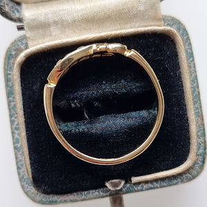 Edwardian 18ct Gold Old Cut Diamond Five Stone Ring side profile