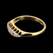 Load image into Gallery viewer, Antique 18ct Yellow Gold Diamond Boat Shaped Ring side
