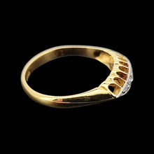 Load image into Gallery viewer, Antique 18ct Yellow Gold Diamond Boat Shaped Ring side
