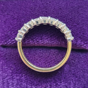 18ct Yellow & White Gold Nine Stone Diamond Ring, 1.00ct
