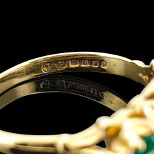 Load image into Gallery viewer, Vintage 18ct Yellow Gold Emerald and Diamond Nine Stone Ring
