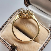 Load image into Gallery viewer, Vintage 18ct Gold Old Cut Diamond Cluster Ring, 1.00ct side
