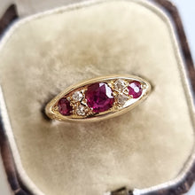 Load image into Gallery viewer, Antique 18ct Gold Ruby and Diamond Ring, Hallmarked Birmingham 1911 in box
