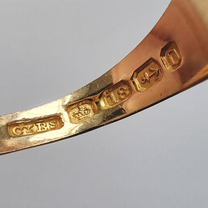 Victorian 18ct Gold "Good Luck" Diamond Horseshoe Ring Birmingham 1888 hallmark