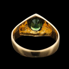 Load image into Gallery viewer, 18ct Yellow Gold Solitaire Green Sapphire Ring
