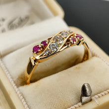 Load image into Gallery viewer, Antique 18ct Yellow Gold Ruby and Diamond Ring, Hallmarked Chester 1902
