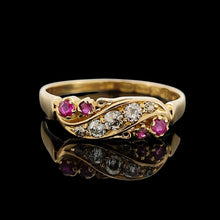 Load image into Gallery viewer, Antique 18ct Yellow Gold Ruby and Diamond Ring, Hallmarked Chester 1902
