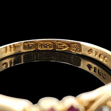 Load image into Gallery viewer, Antique 18ct Yellow Gold Ruby and Diamond Ring, Hallmarked Chester 1902
