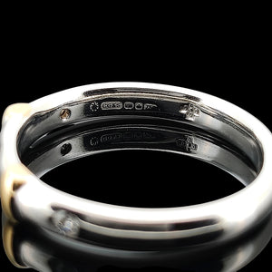 Vintage 18ct Yellow and White Gold Three Stone Diamond Band