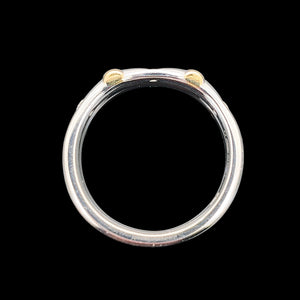 Vintage 18ct Yellow and White Gold Three Stone Diamond Band