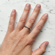 Load image into Gallery viewer, Vintage 18ct Yellow and White Gold Three Stone Diamond Band
