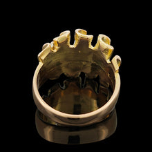 Load image into Gallery viewer, Vintage 14K Yellow Gold Old Cut Diamond Frilled Dress Ring, 0.30ct
