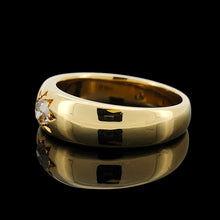 Load image into Gallery viewer, Vintage 18ct Yellow Gold Old Cut Diamond Gypsy Set Ring, 0.30ct
