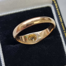 Load image into Gallery viewer, Antique 18ct Yellow Gold Old Mine Cut Diamond Solitaire Ring behind head
