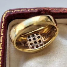 Load image into Gallery viewer, Gent&#39;s 18ct Yellow &amp; White Gold Diamond Ring behind head
