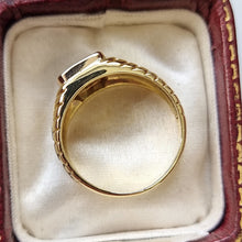 Load image into Gallery viewer, Gent&#39;s 18ct Yellow &amp; White Gold Diamond Ring side profile
