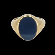 Load image into Gallery viewer, Vintage 9ct Gold Sardonyx Signet Ring, Hallmarked Sheffield 1976 front
