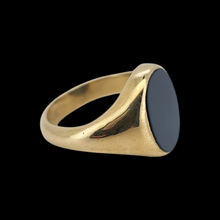 Load image into Gallery viewer, Vintage 9ct Gold Sardonyx Signet Ring, Hallmarked Sheffield 1976 side
