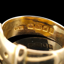 Load image into Gallery viewer, An 18 carat gold London 1904 hallmark inside a yellow gold ring shank
